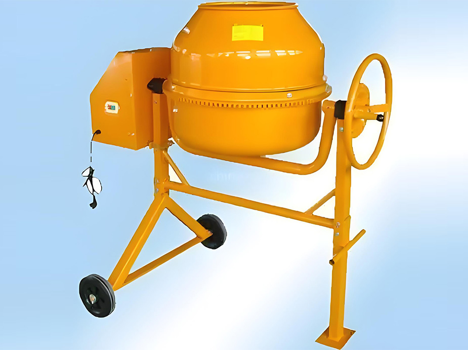 Vertical four-wheel drum mixer