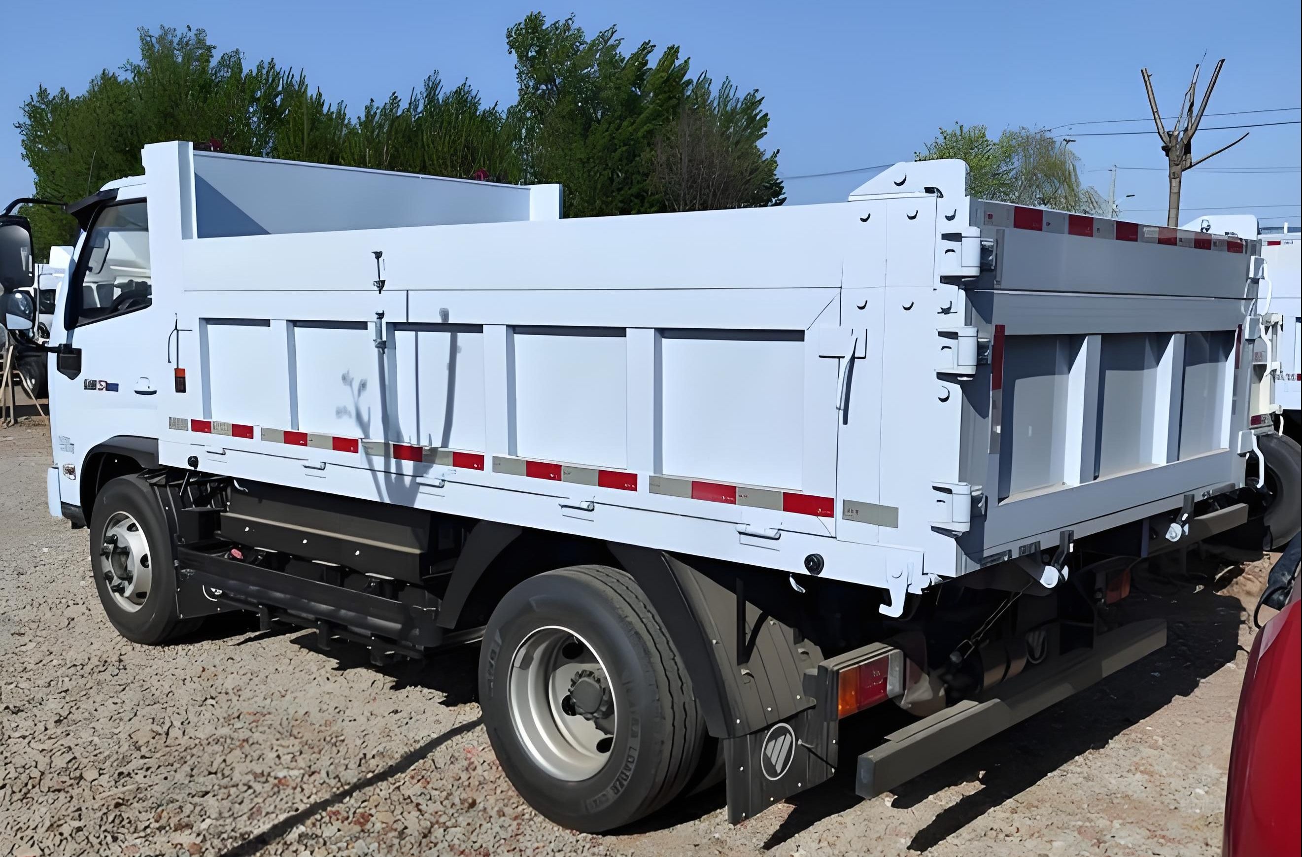 Dump truck construction site